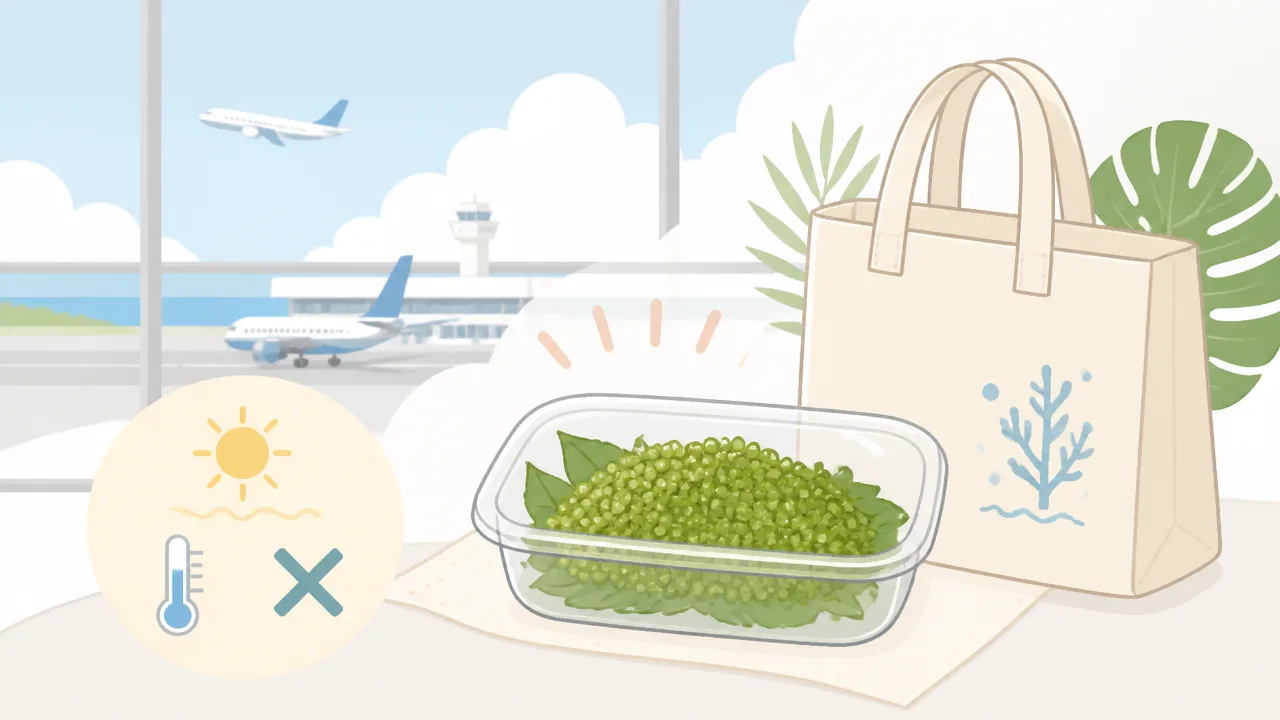 海ぶどうは飛行機に持ち込める？持ち帰り方と注意点を解説