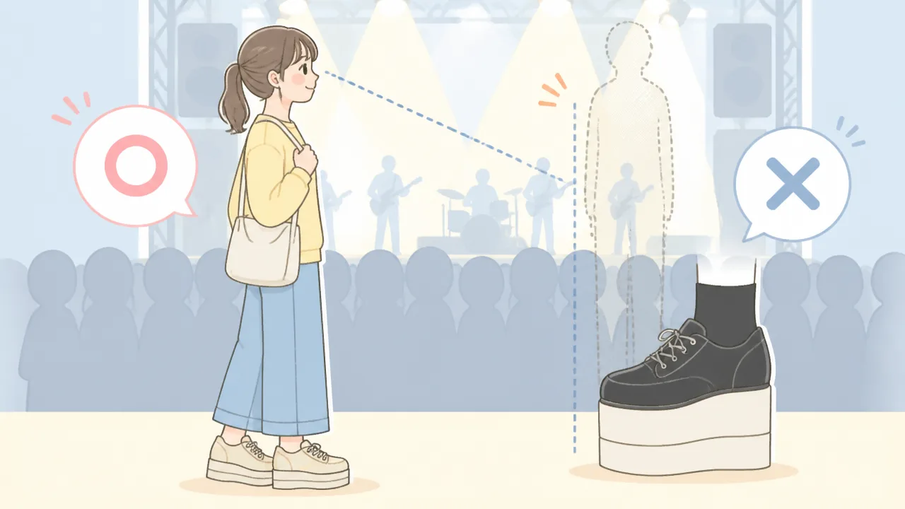 ライブの厚底は何センチまで？迷惑になりにくい高さと靴選びのコツ