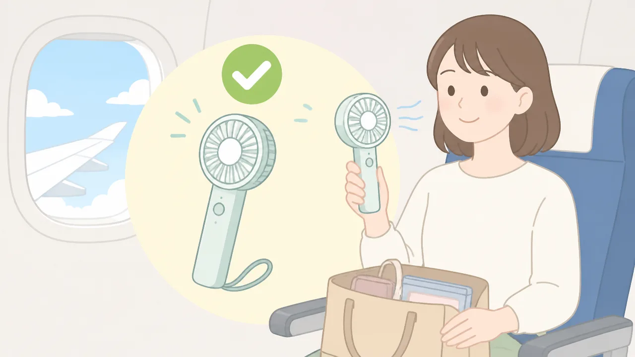 ハンディファンは飛行機の国際線に持ち込める？預け入れルールも解説
