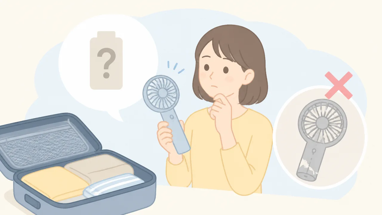 ハンディファンは飛行機の国際線に持ち込める？預け入れルールも解説