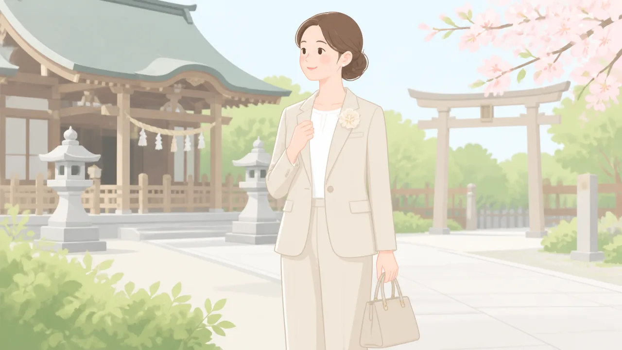 お宮参り、パンツスーツはダメ?母親の服装マナーと選び方を解説